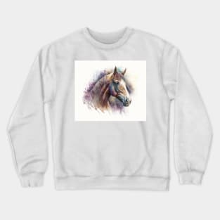 Horse Watercolour Painting Crewneck Sweatshirt